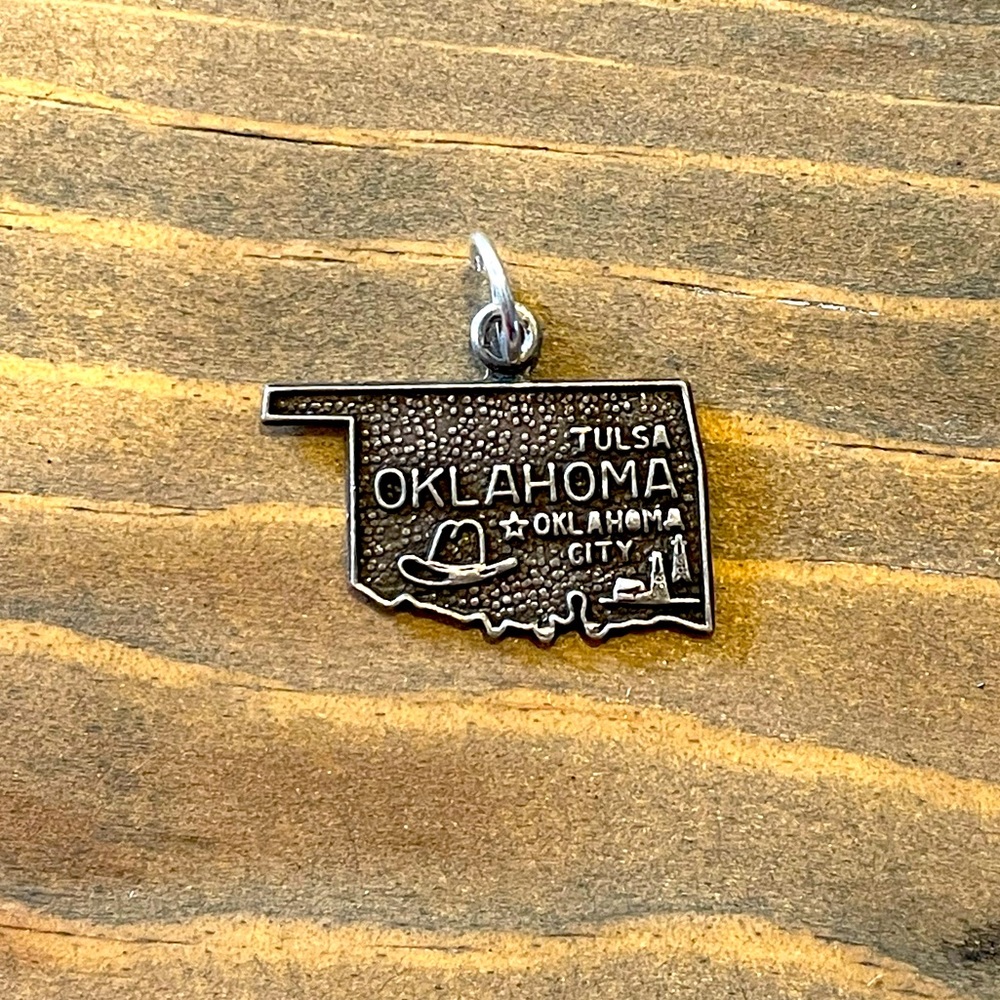 Sterling Silver Oklahoma Charm